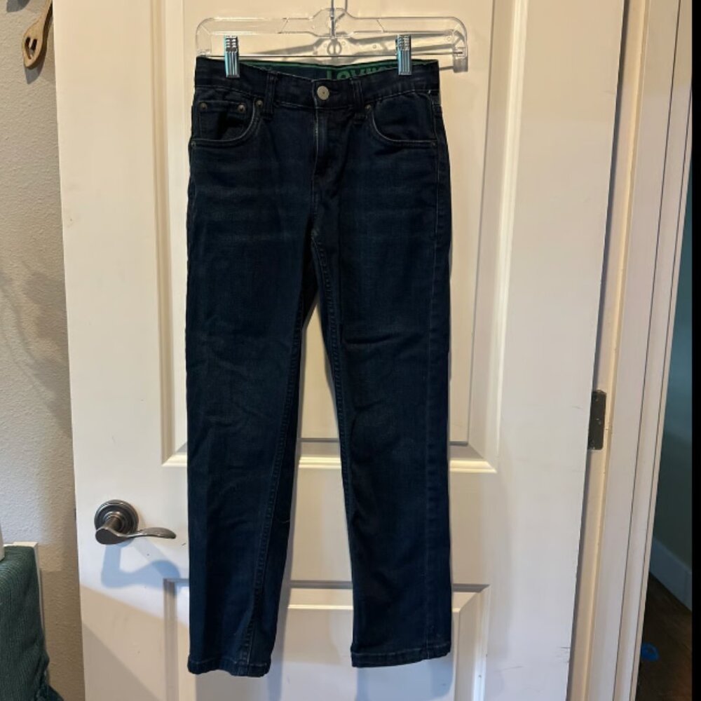 Levis Boys 511 Slim Fit Jeans Dark Wash Denim Pants Size 10 Reg W25 L25